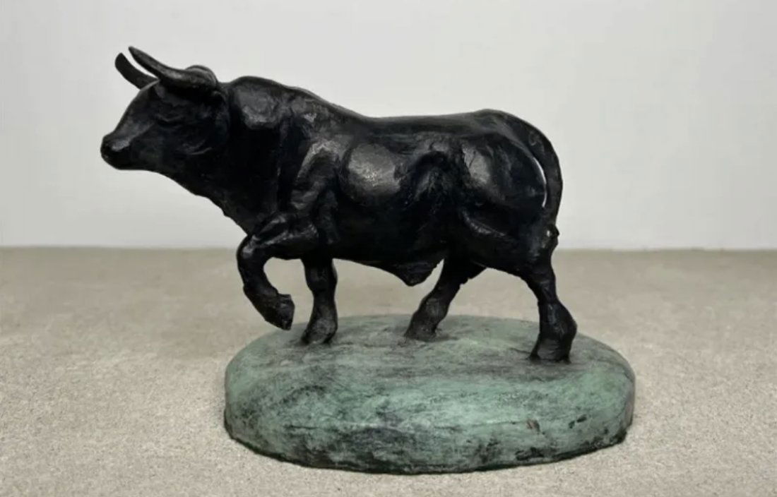 Bronze Bull Sculpture After Humberto Peraza (1 of 3)