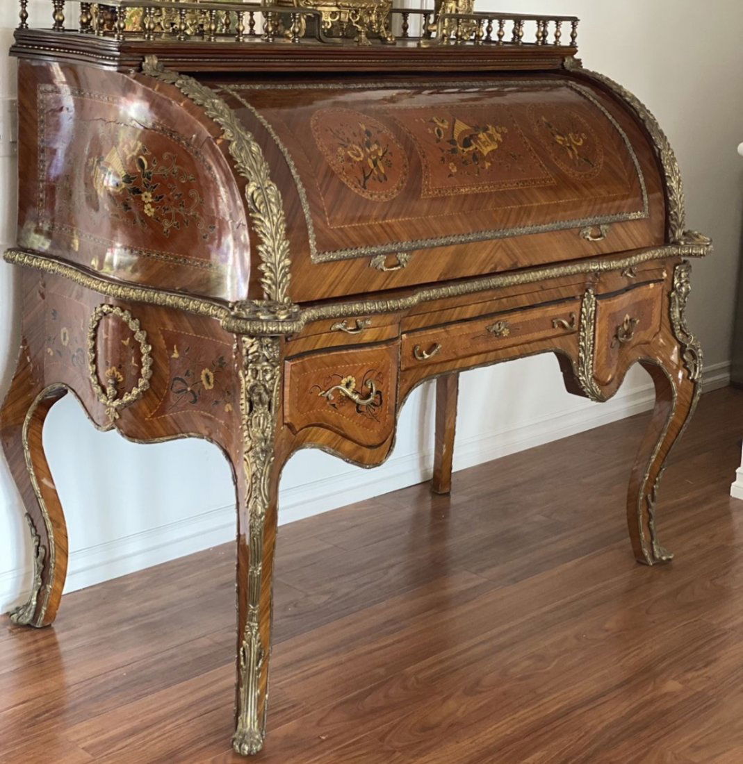 French Louis XV Roll Top desk (1 of 4)