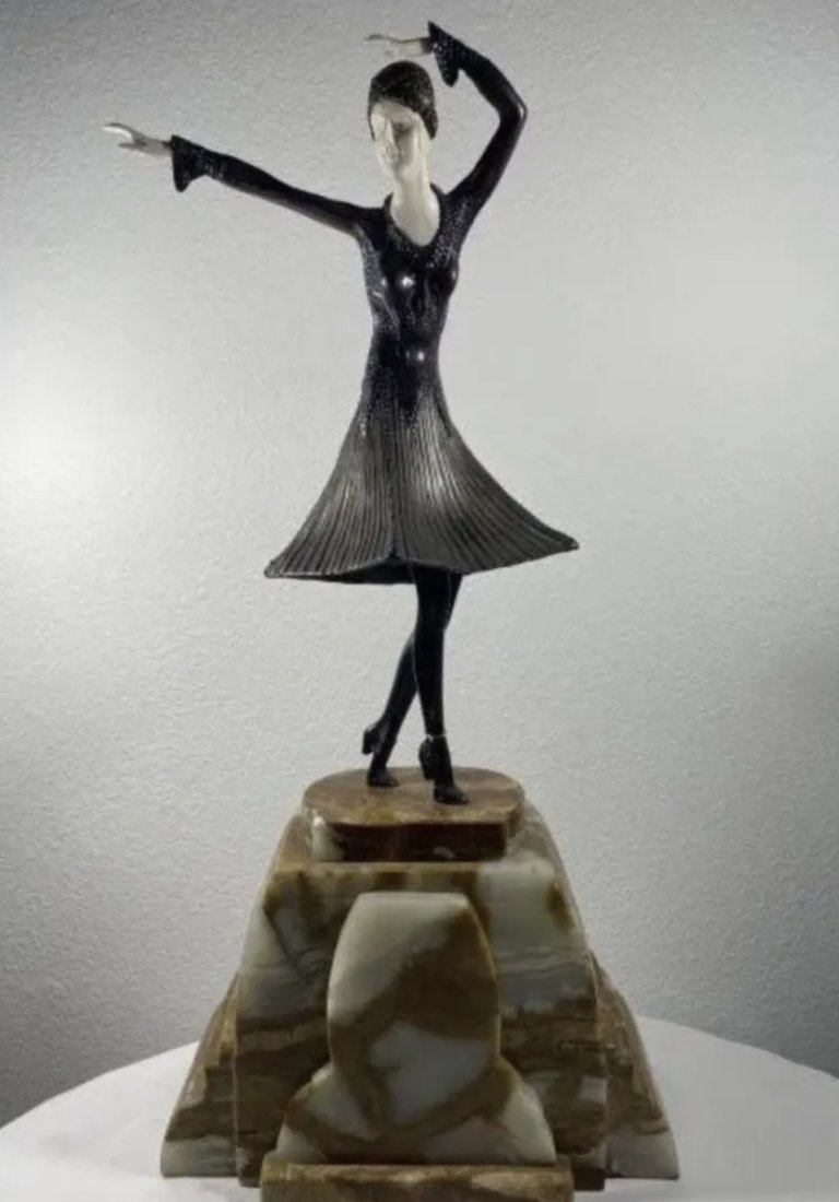 Bronze Deco Dancer Sculpture After Chiparus (1 of 5)