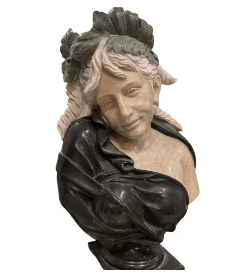 Marble Lady Bust Sculpture (1 of 2)