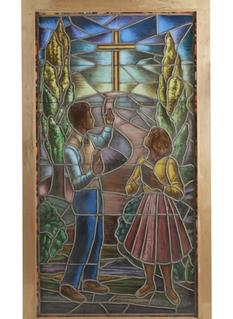 Large Religious Stained Glass Window (1 of 3)