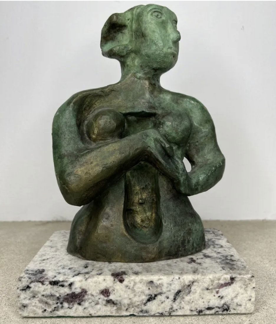 After Henry Moore Abstract Bronze Sculpture (1 of 3)