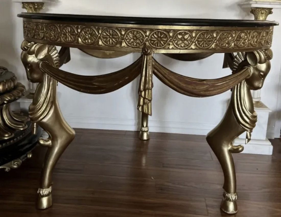 French Neoclassical Style Round Center Table (1 of 4)