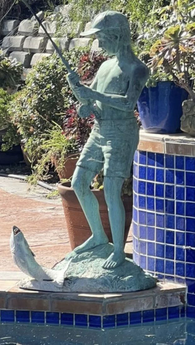 Life Size Bronze Boy Fishing (1 of 3)