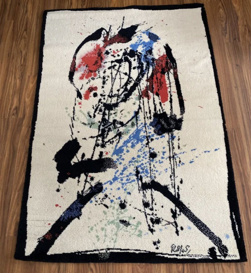 Modern Abstract Robert Jacobsen Evolution Rug 1984: Modern Art - The 20th Century Collection - Ege Art Line Measurements: 140x 200