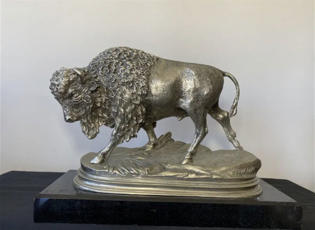 Dubucand Signed Magnificent Standing Buffalo Bronze (1 of 4)