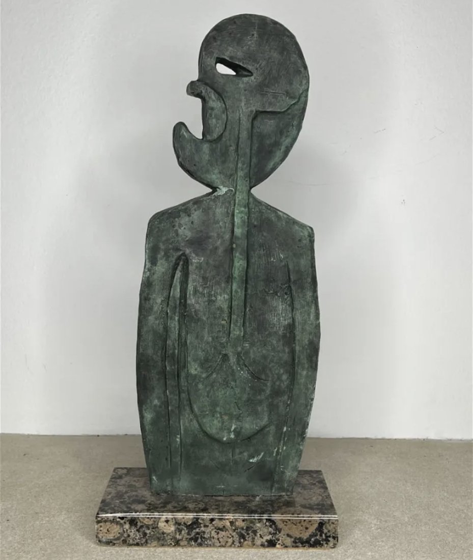 Large Modern Abstract Bronze Sculpture- Signed (1 of 4)