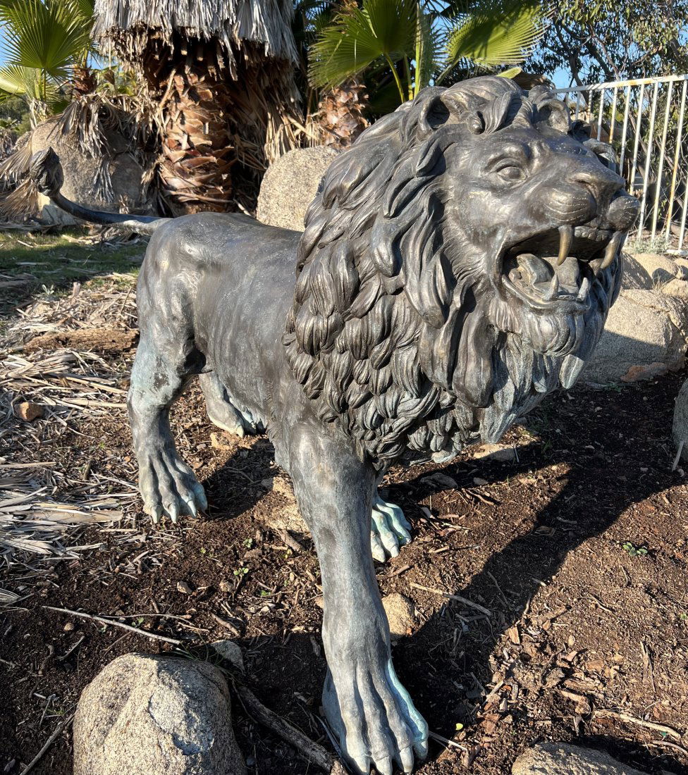 Life Size Bronze Lion Sculpture (1 of 5)