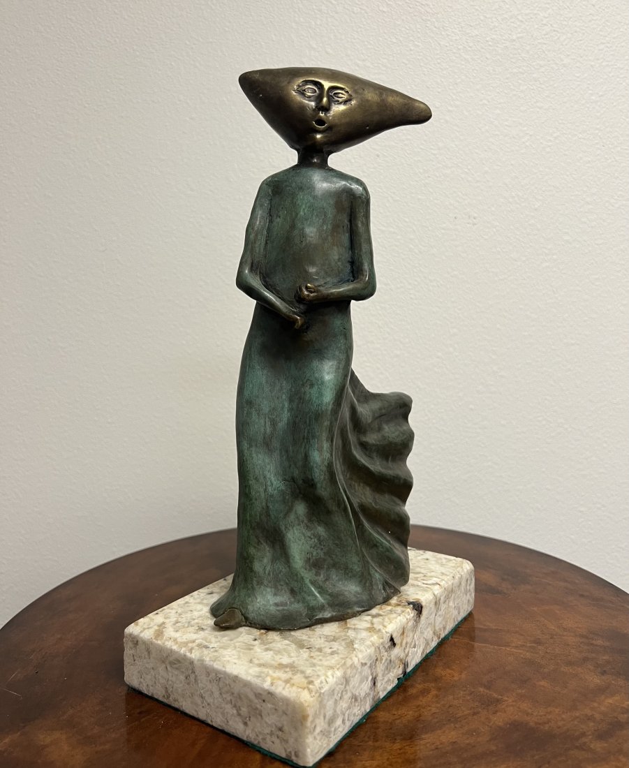 Large Modern Bronze Sculpture After Sergio Bustamante (1 of 4)