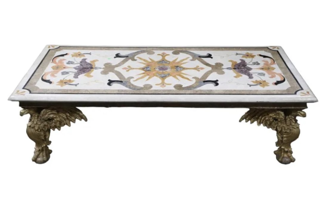 Pietra Dura Eagle Gilt Coffee Table (1 of 3)
