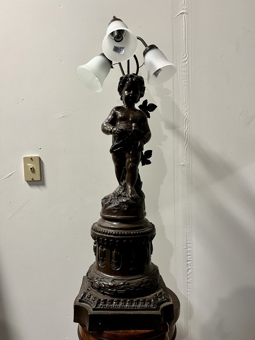 Large Cherub Lamp Sculpture (1 of 4)