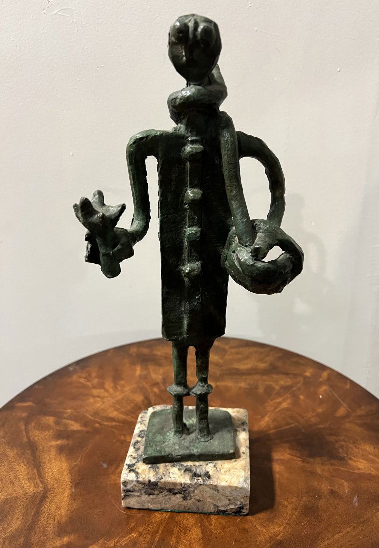 After Jacques Lipchitz Modern Bronze Sculpture: Measurements: 13 x 4 x 3 inches