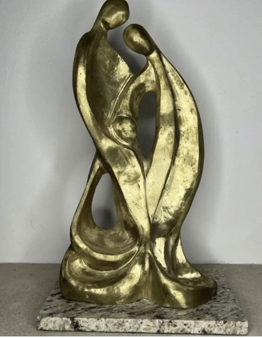 Large Bronze Sculpture - Family Magnificent After JACQUES LIPCHITZ: Limited 5/9 - Measurements: 20 in H x12 in L x 8 in