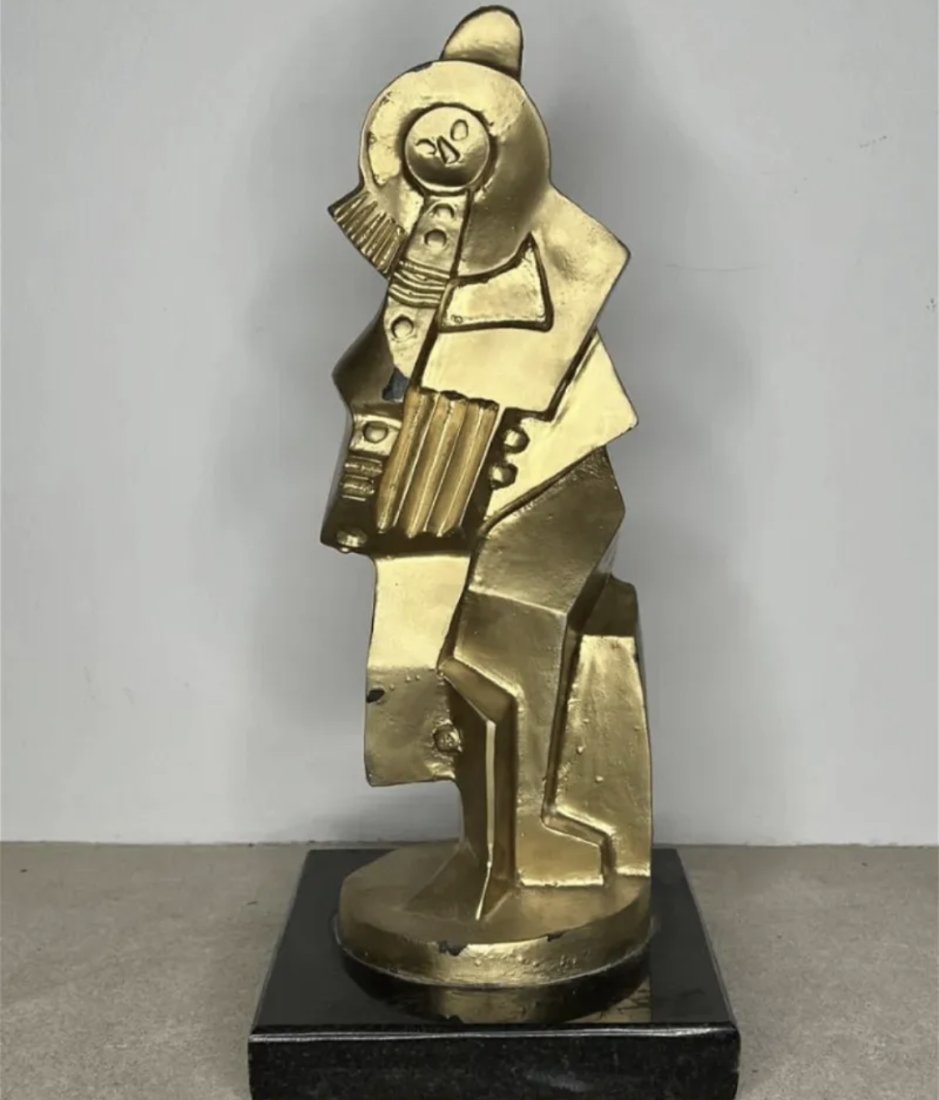 Large Modern Bronze Sculpture After Jacques Lipchitz: Limited 9/9 - Measurements: 16 in H x 7 in Lx 7 in
