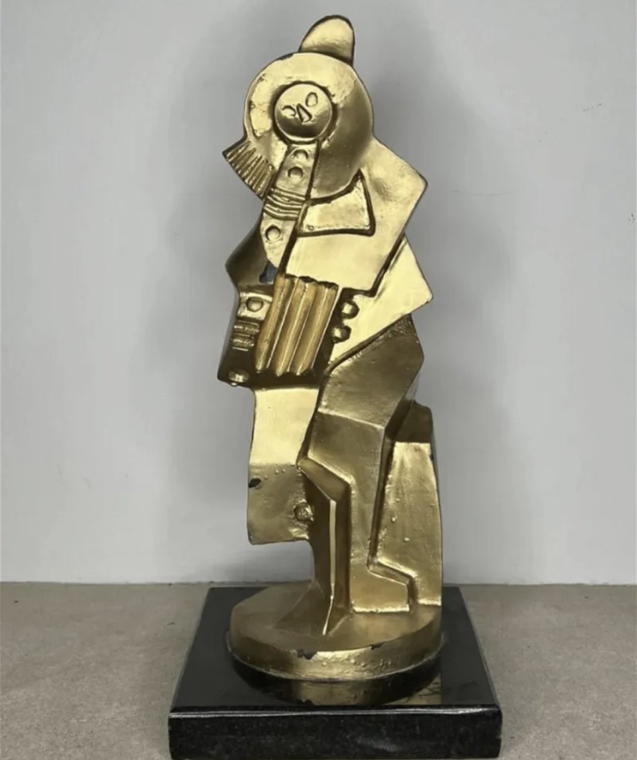 Large Modern Bronze Sculpture After Jacques Lipchitz: Limited 9/9 - Measurements: 16 in H x 7 in Lx 7 in
