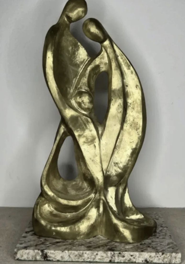 Large Bronze Sculpture Family Magnificent After JACQUES LIPCHITZ: Limited 5/9 - Measurements: 20 in H x12 in L x 8 in