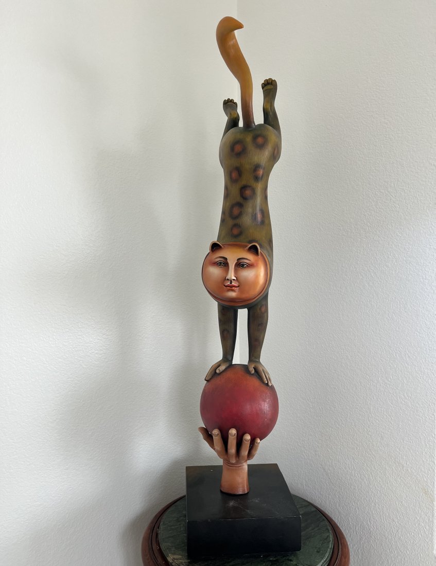 Large Acrobat Cat Sculpture by Sergio Bustamente (1 of 6)