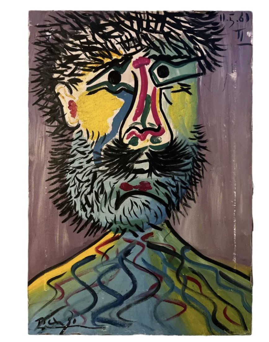 Abstract Oil on Canvas Painting after Picasso (1 of 2)