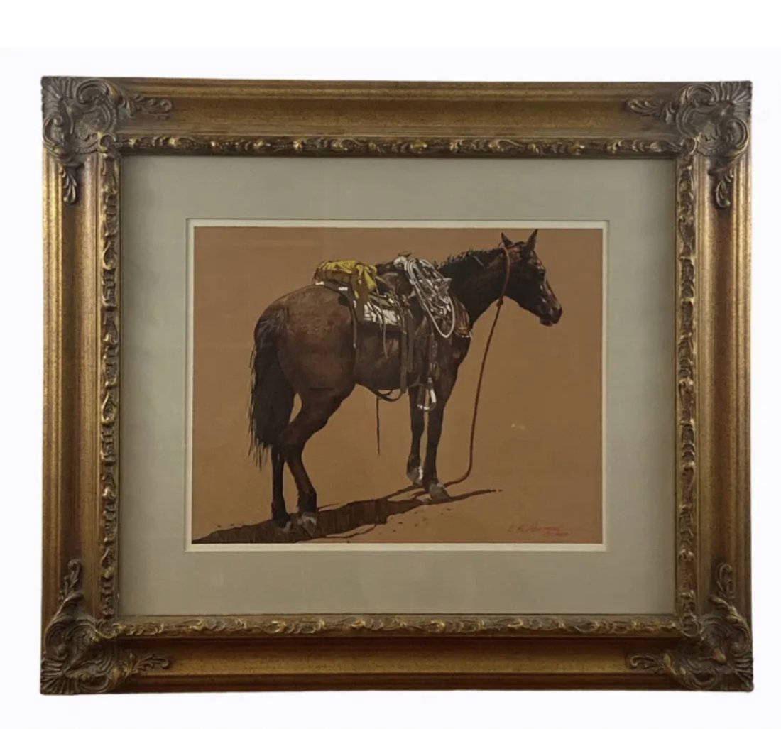 1987 Horse With Saddle Oil Painting By L. B Porter Auction