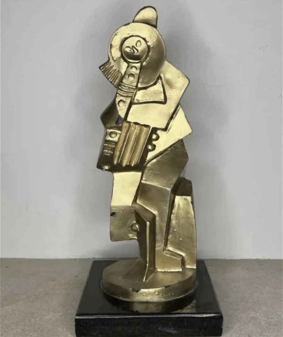 Large Modern Bronze Sculpture After Jacques Lipchitz: Limited 9/9 - Measurements: 16 in H x 7 in Lx 7 in