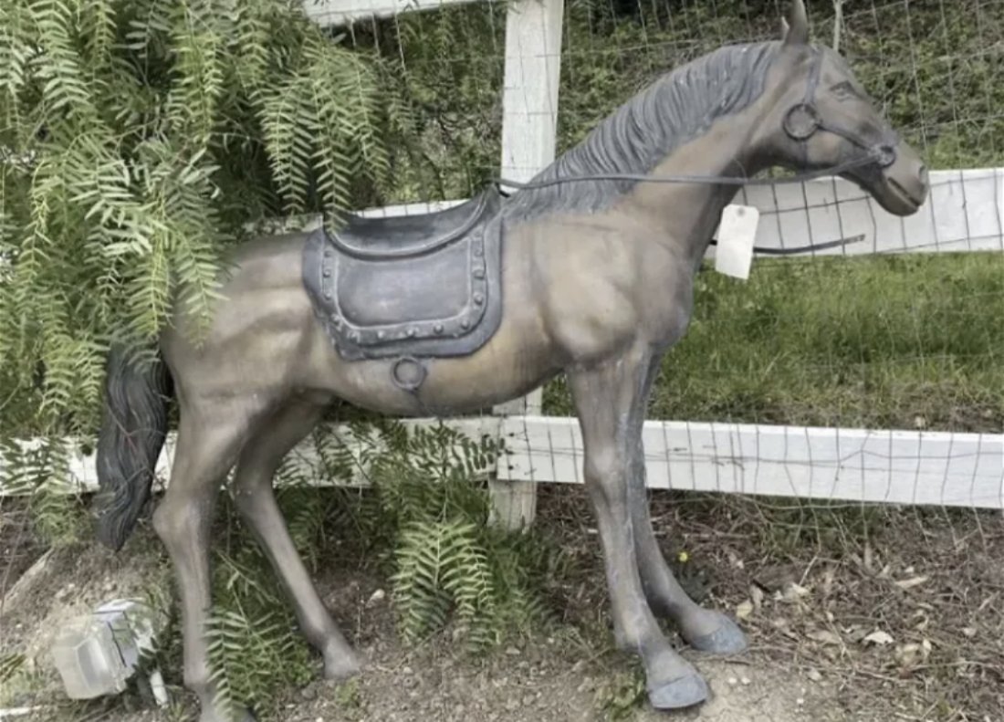 Life Size Bronze Horse Sculpture (1 of 3)