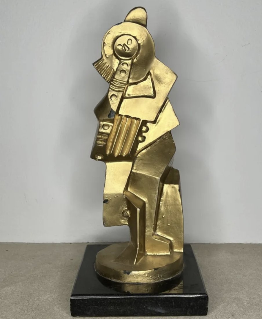 Large Modern Bronze Sculpture After Jacques Lipchitz: Limited 9/9 - Measurements: 16 in H x 7 in Lx 7 in