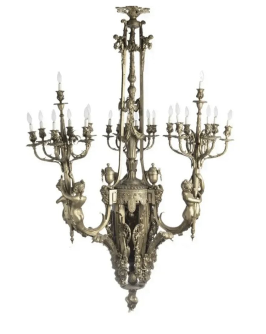 Castle Monumental French Bronze Chandelier (1 of 4)