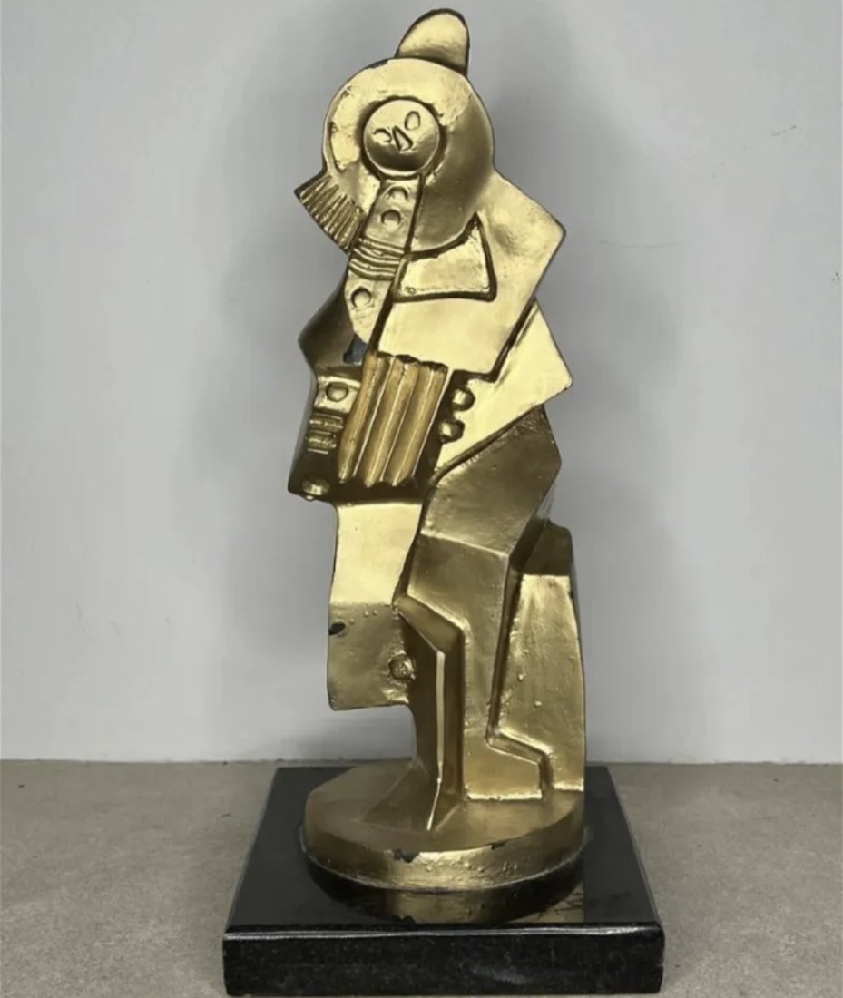 Large Modern Bronze Sculpture After Jacques Lipchitz: Limited 9/9 - Measurements: 16 in H x 7 in Lx 7 in