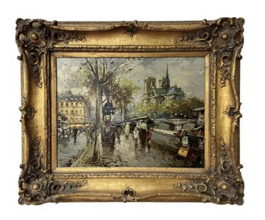 50 Notre Dame Street Lithograph Antoine Blanchard: - Measurements: 34 x 28