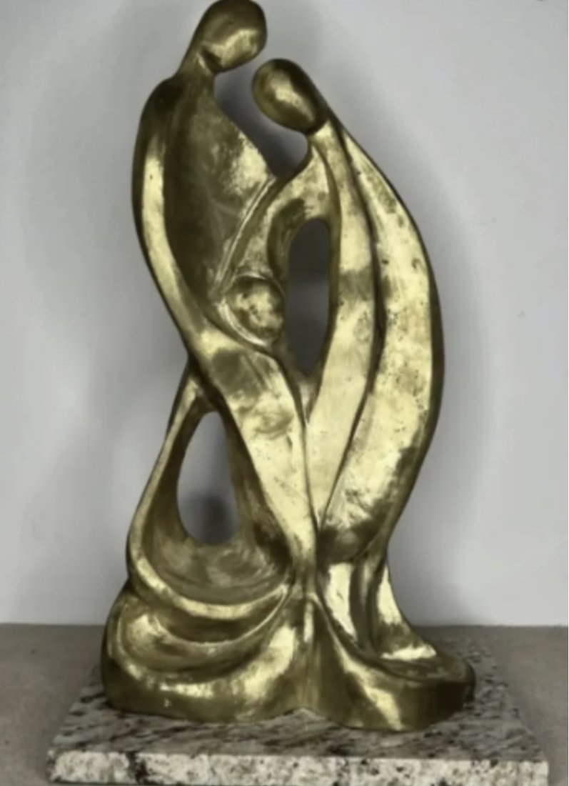 Large Bronze Sculpture Family Magnificent After JACQUES LIPCHITZ: Limited 5/9 - Measurements: 20 in H x12 in L x 8 in
