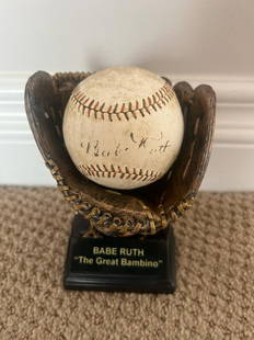 Rare 1920s Babe Ruth Sweet Spot Signed Lucky Dog D&M Baseball JSA: Spot Signed D&M Baseball. Among the many thousands of spheres signed by Babe, very few were Draper &Maynard"Lucky Dog" examples. The Bambino loved D&M from the moment he first visited its Plymouth, N.