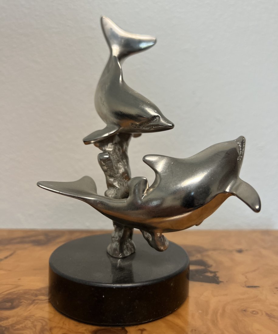 Dolphins Bronze Sculpture (1 of 2)