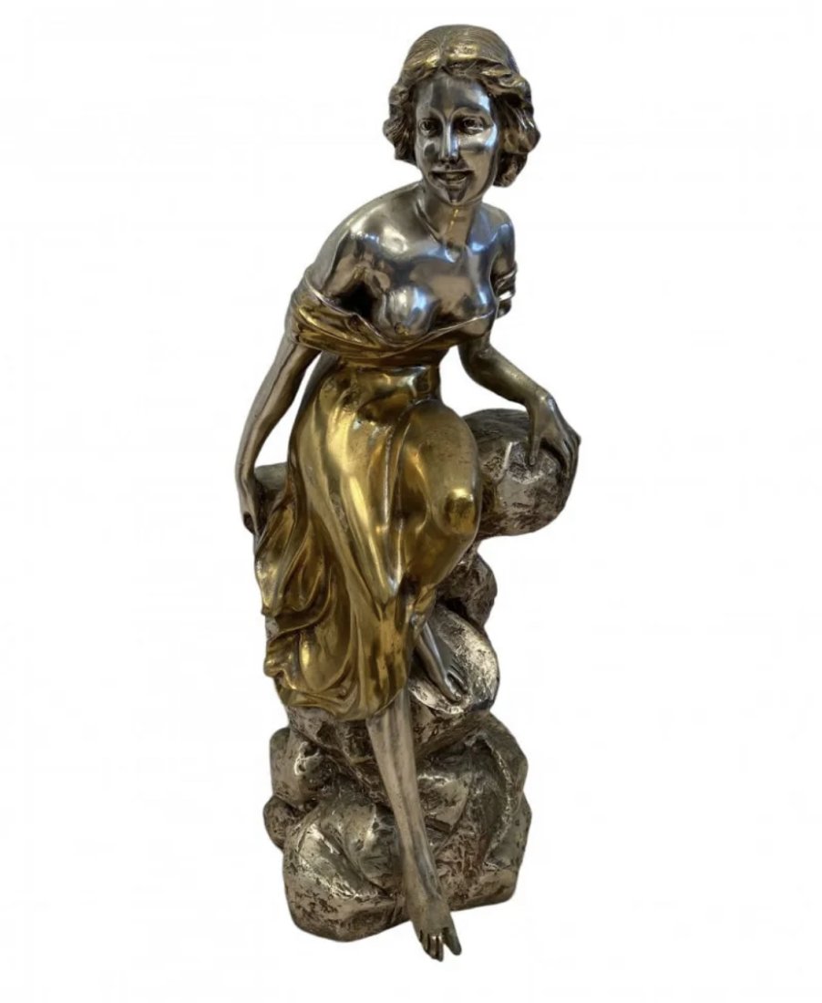 Large Bronze Lady Sculpture (1 of 2)