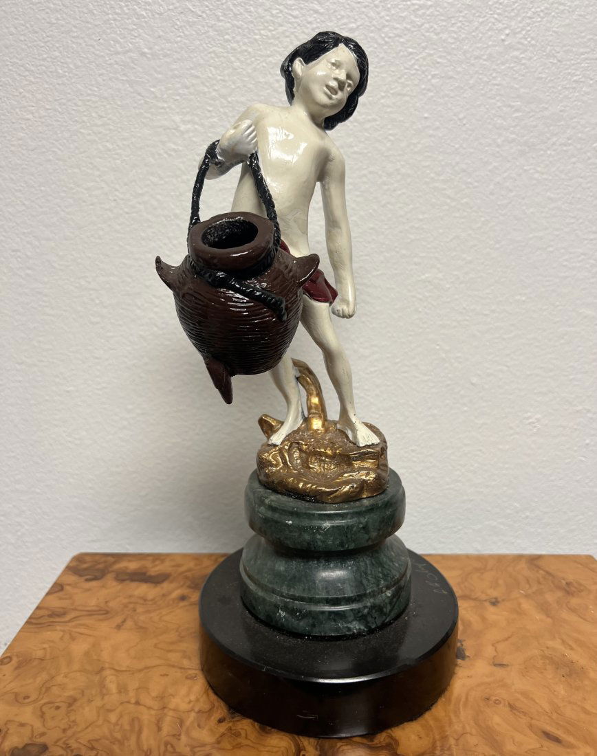 Art Deco Boy Bronze Sculpture (1 of 3)