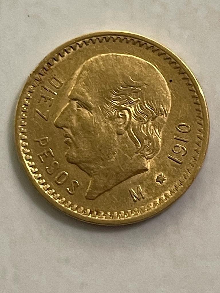 1910 Mexico Gold COin 10 Pesos (1 of 5)