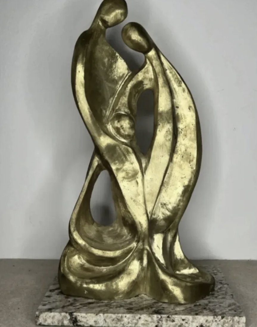 Large Bronze Sculpture - Family Magnificent After JACQUES LIPCHITZ: Limited 5/9 - Measurements: 20 in H x12 in L x 8 in