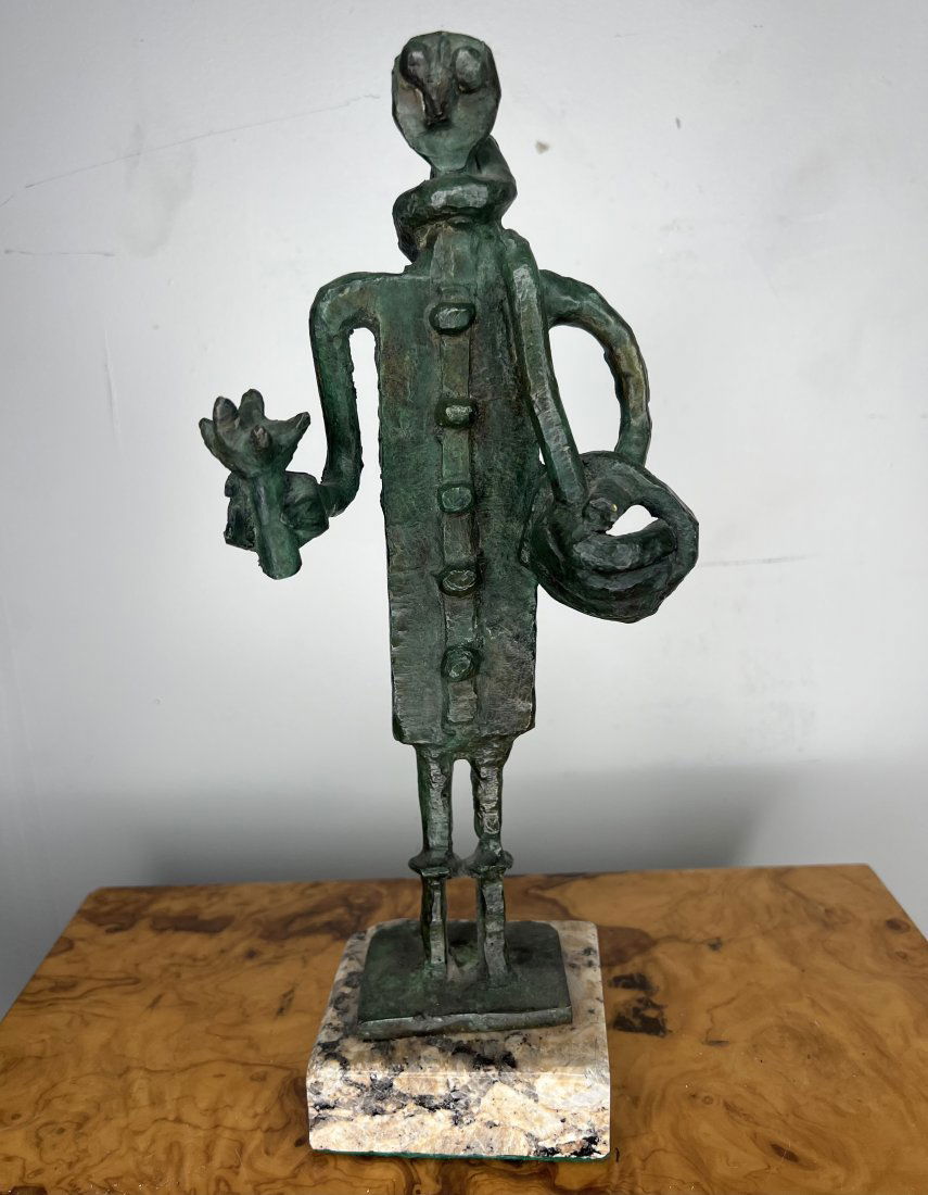 Jacques Lipchitz Modern Bronze Sculpture: Measurements: 13 in x 4 x 3 in