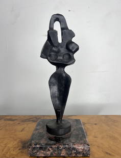 Alexander Archipenko Modern Bronze Sculpture: Measurements: 9.5 in H x 4 x 4 in