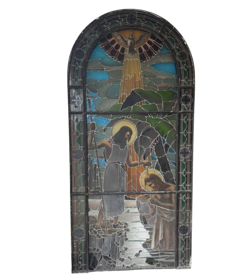 Huge Religious Stainglass Window (1 of 5)