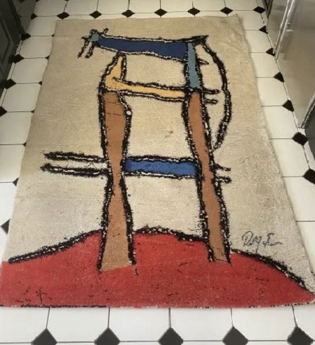 20TH CENTURY VINTAGE SWEDISH ROBERT JACOBSEN EGE RUG: 6ft x 9ft - A beautifully artistic vintage Swedish Robert Jacobsen Ege rug, Country of Origin / Rug Type: Vintage Ege Rug, Circa Date: Mid â€“ 20th Century â€“ This brilliant, abstract vinta
