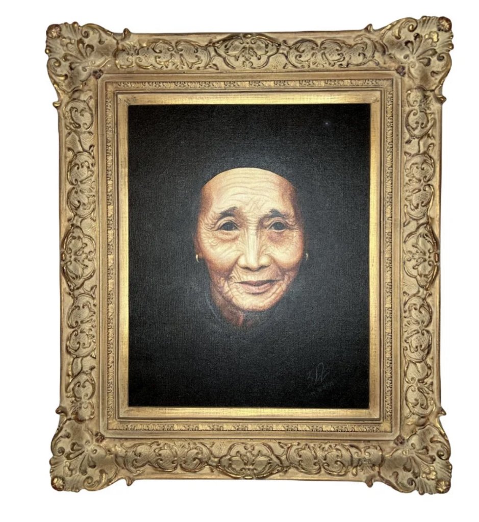Grandmother of Lee Chang -Original Painting - Warner H. Hayes 1981: Measurements: 28 in x 24 inches