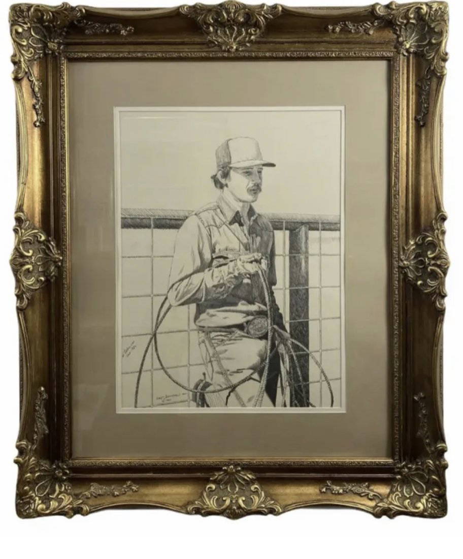 1983 Cowboy Art Pencil By Walt Johnston Auction