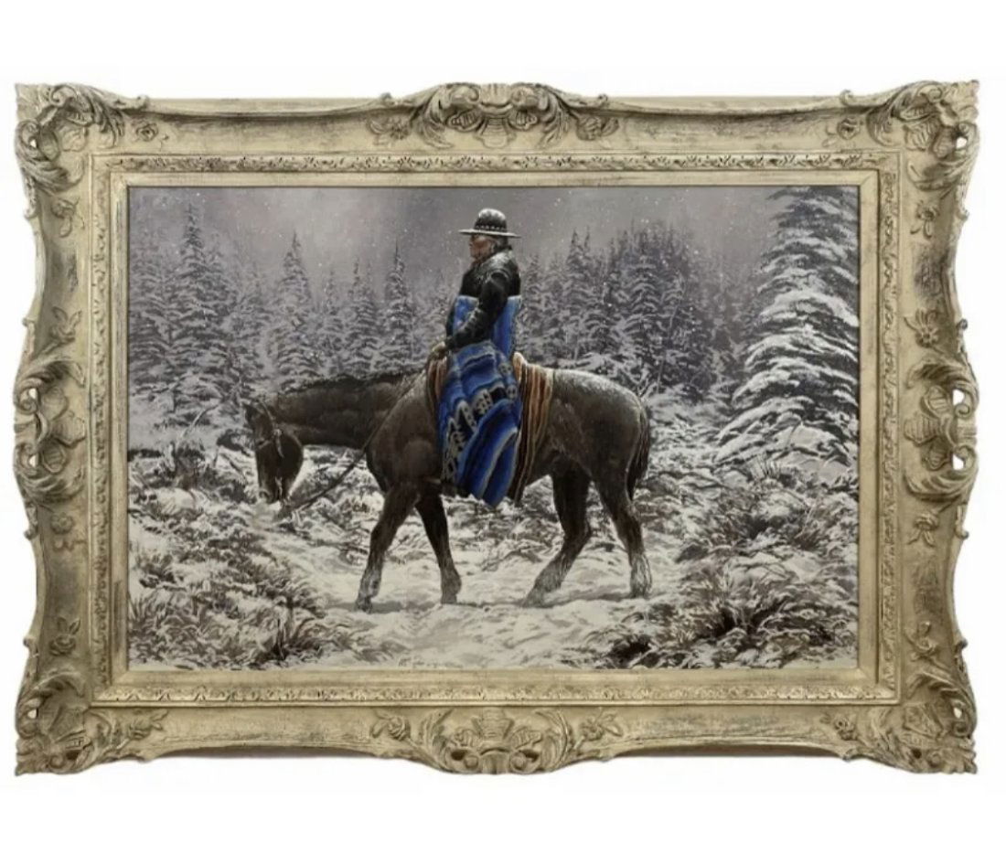 Native American and Horse Oil Painting by Hector Morales (1 of 5)