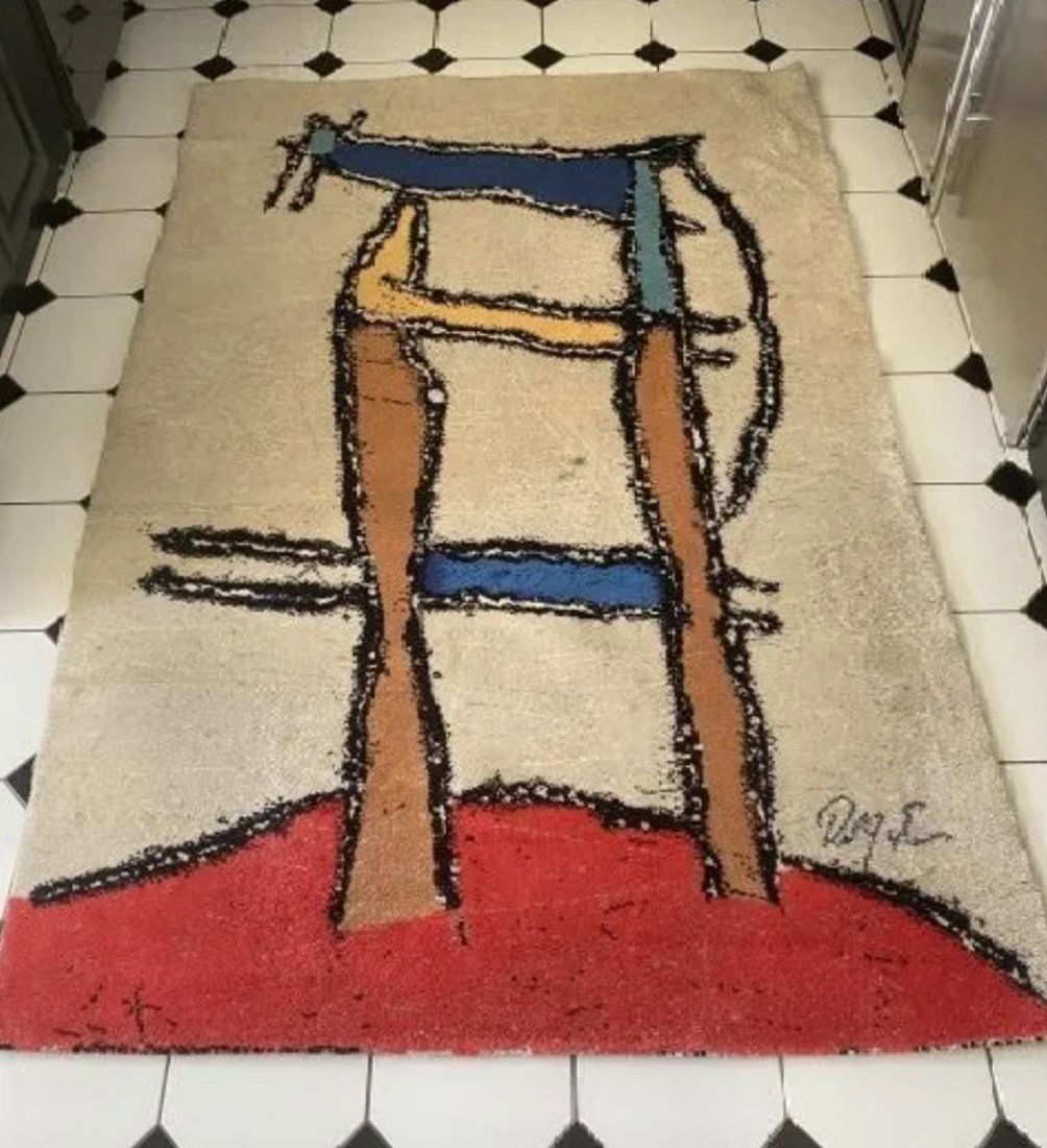 20TH CENTURY VINTAGE SWEDISH ROBERT JACOBSEN EGE RUG: 6ft x 9ft - A beautifully artistic vintage Swedish Robert Jacobsen Ege rug, Country of Origin / Rug Type: Vintage Ege Rug, Circa Date: Mid – 20th Century – This brilliant, abstract vintage rug by
