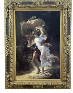 The storm lithograph on Canvas: Measurements: 44 in x 35 in