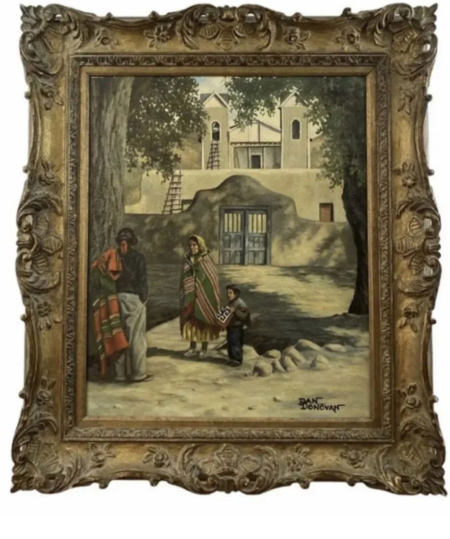 Native American Mom and Son Oil Painting by Dan Donovan (1 of 3)