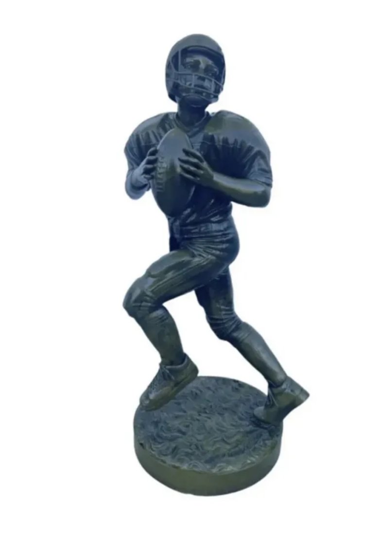 Life Size Bronze Boy Football Player by Jim Davidson (1 of 3)