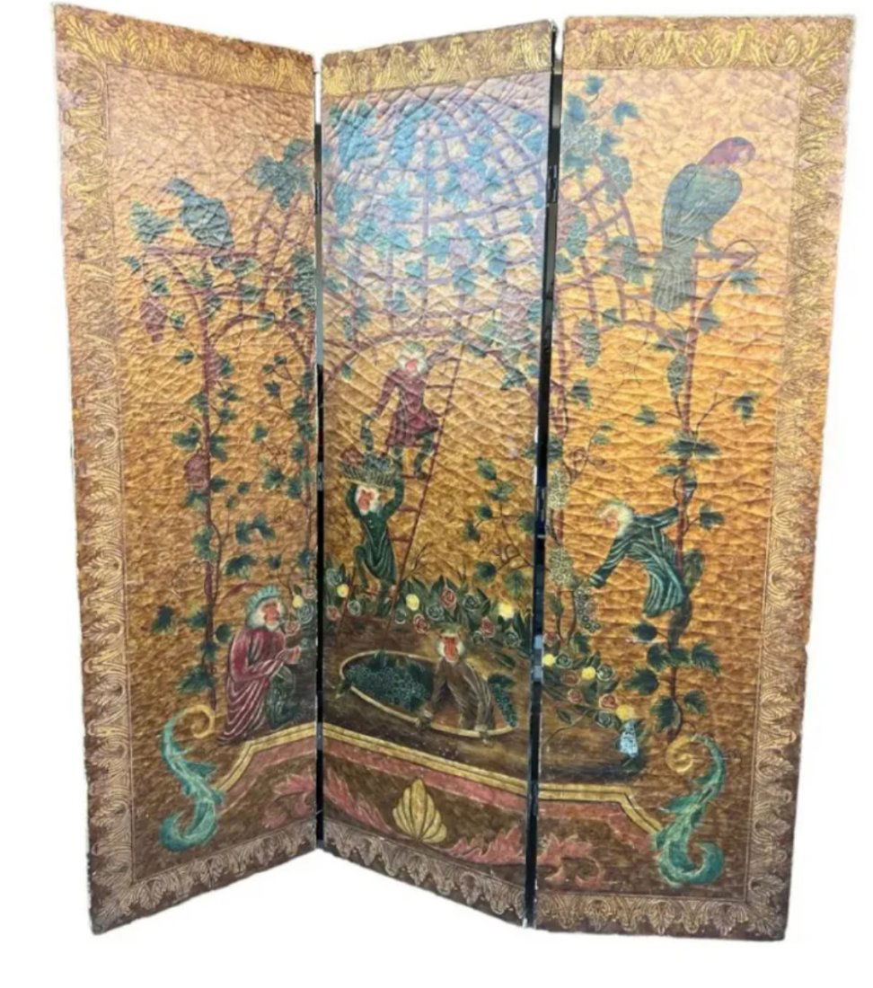 Vintage Monkeys and Birds Room Divider (1 of 5)