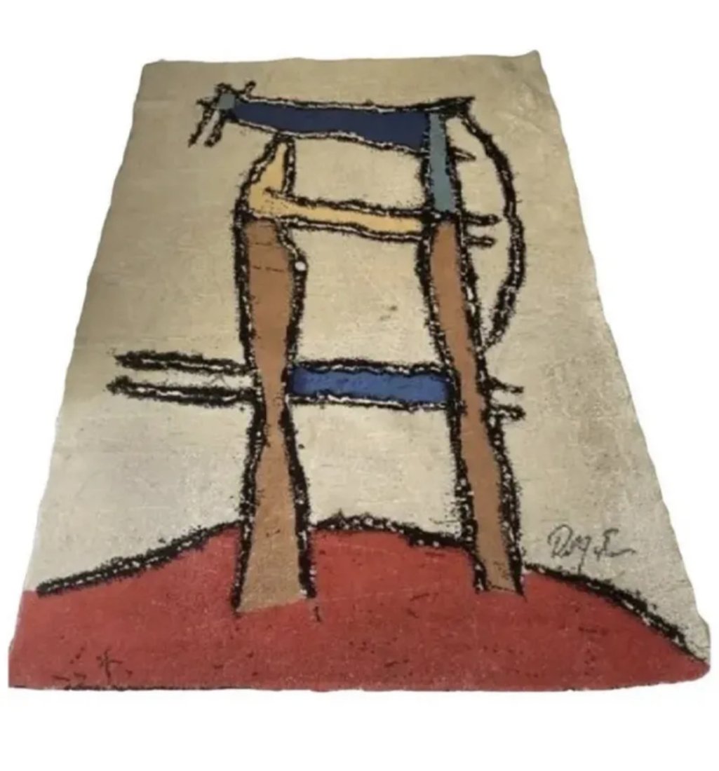 20TH CENTURY -SWEDISH ROBERT JACOBSEN EGE RUG: Measurements: 6ft x 9ft - A beautifully artistic vintage Swedish Robert Jacobsen Ege rug, Country of Origin / Rug Type: Vintage Ege