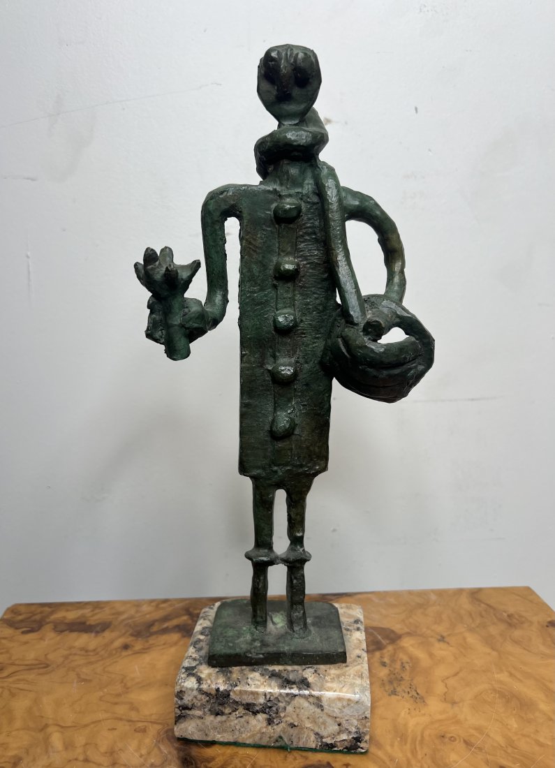 Jacques Lipchitz Bronze Sculpture: Measurements: 13 in x 4 x 5 in